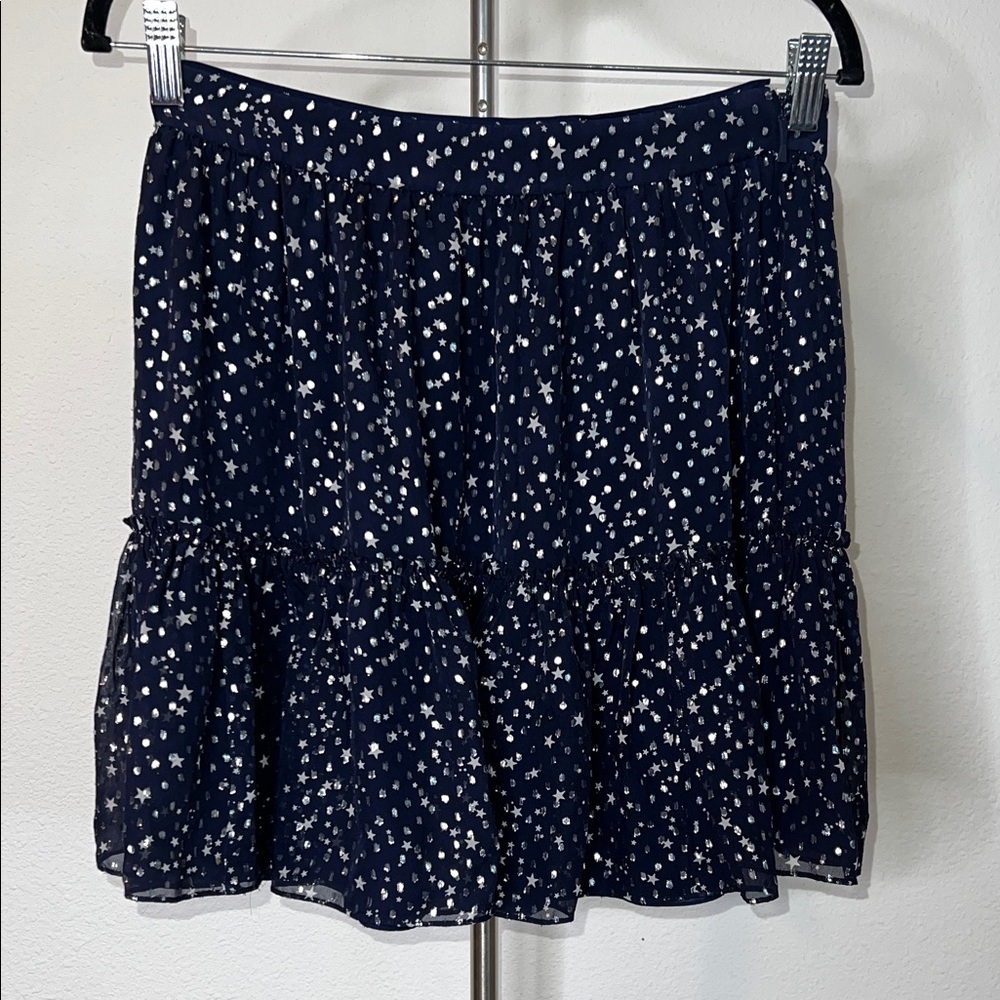 Kate Spade Night Sky Lurex Dot Silk Mini Skirt